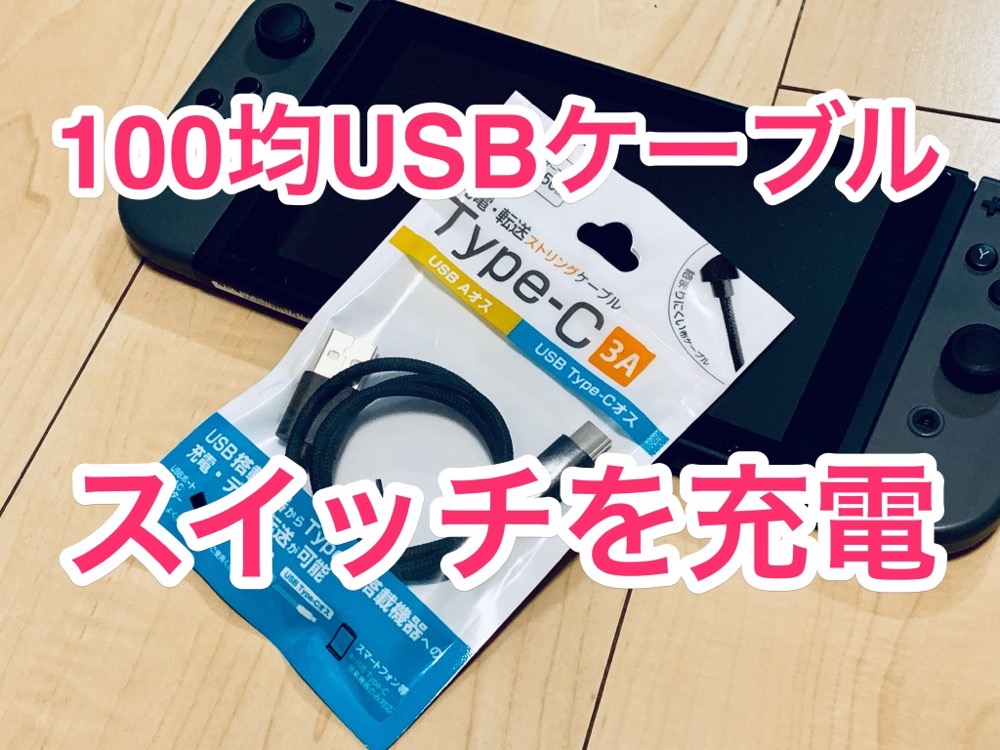 100均の「USB-Cケーブル」でニンテンドースイッチをできるか検証してみた！