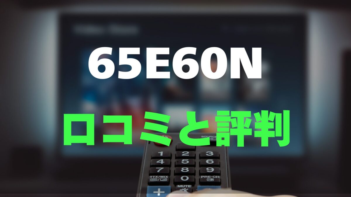 レビュー】Hisense 65E60Nの口コミ評判まとめ！買っても大丈夫